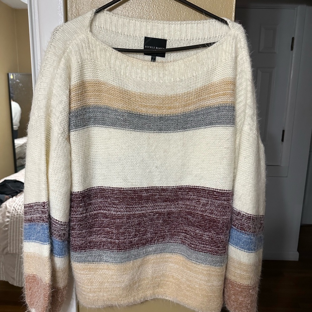 Buckle~Women's Striped Sweater - Multicolor